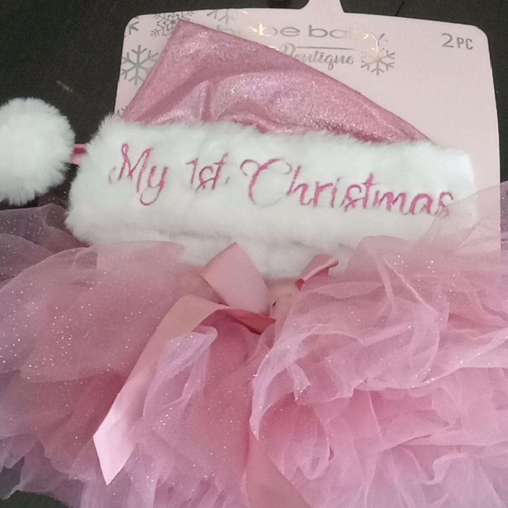 Pink Baby Christmas Outfit